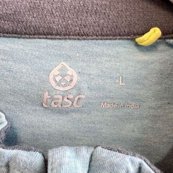 Tasc Performance Womens Size Large 1/4 Zip Top Blue Cotton Bamboo Stretch - Picture 5 of 8